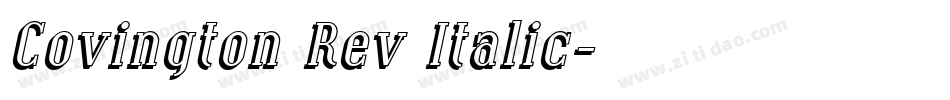 Covington Rev Italic字体转换